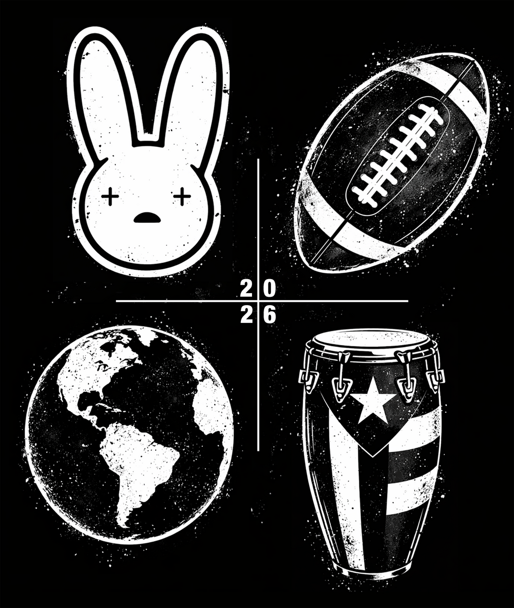 Super Bowl LX Global Rhythm In Black Only — Unisex Premium T-Shirt